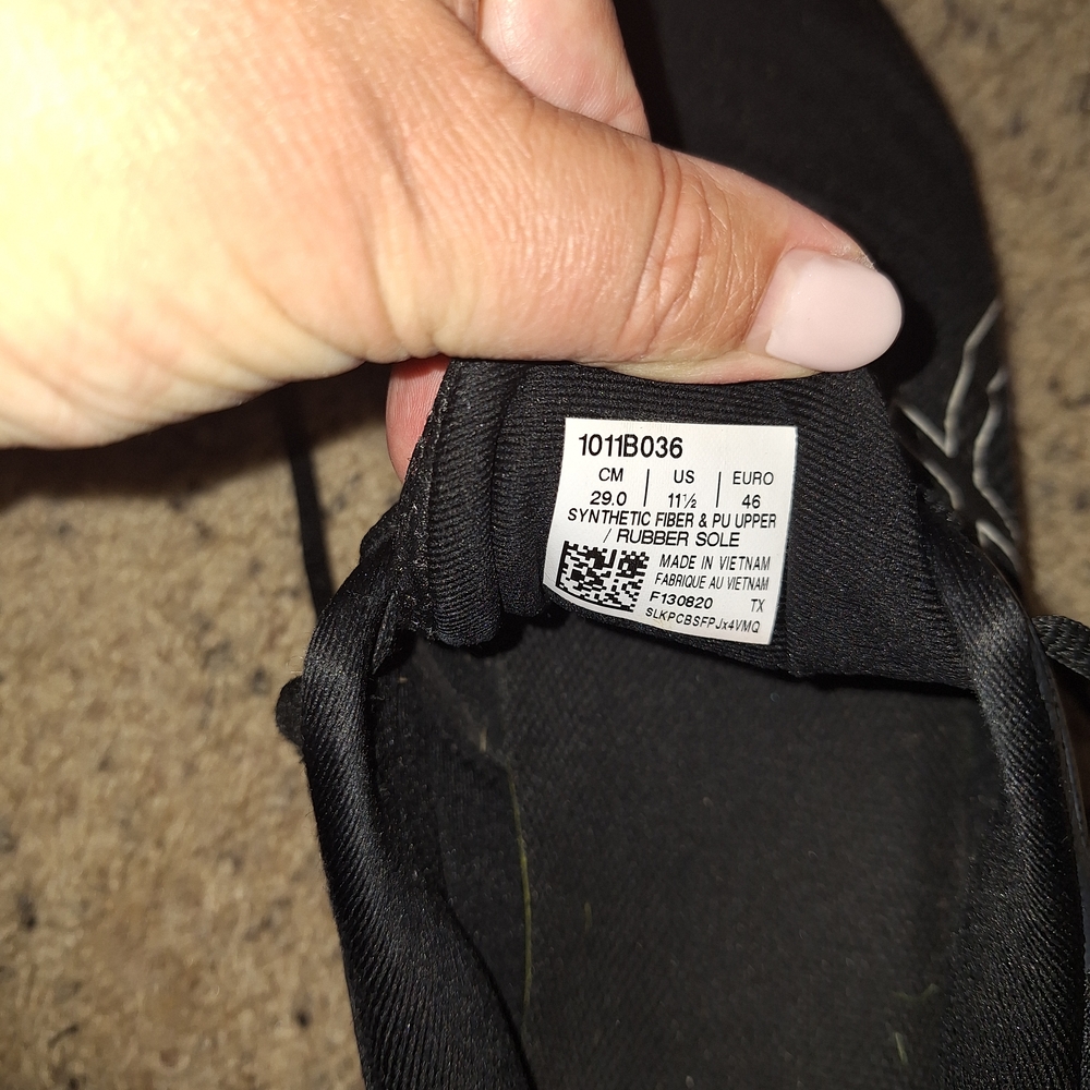 Asics Black and White Athletic Shoes - Picture 8 of 9